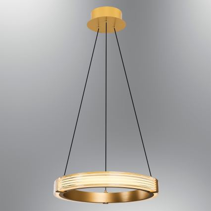 LED Pendant Light on Cable JESI LED/22W/230V 3000K Ø 40 cm Gold