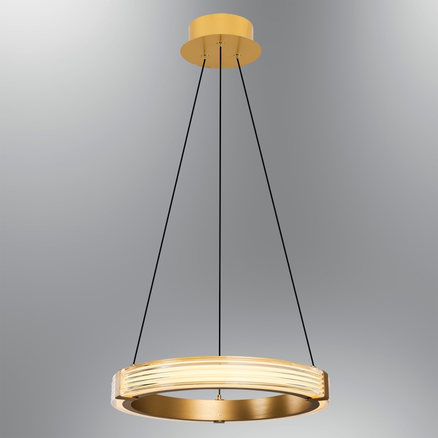 LED Pendant Light on Cable JESI LED/22W/230V 3000K Ø 40 cm Gold