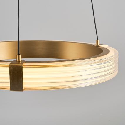 LED Pendant Light on Cable JESI LED/22W/230V 3000K Ø 40 cm Gold