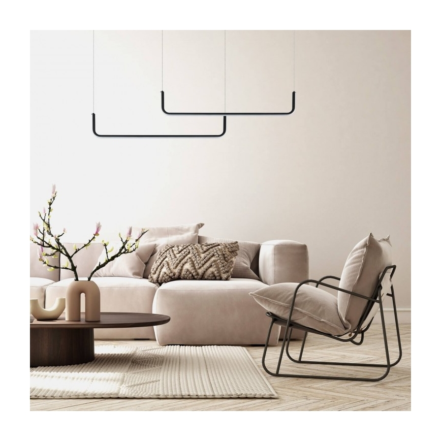 LED pendant light on cable MALAWI 2xLED/20W/230V 3000/4000/6000K black