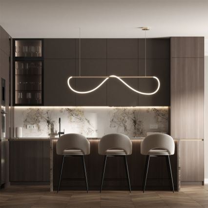 LED pendant light on cable MELECA LED/36W/230V 3000/4000/6000K 160 cm gold