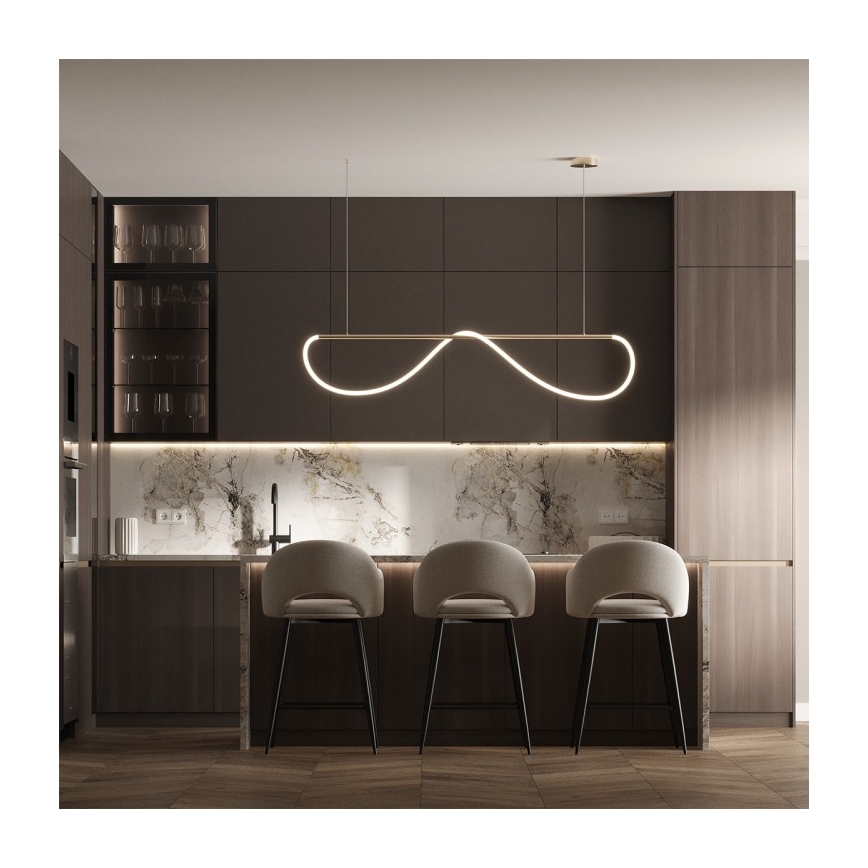 LED pendant light on cable MELECA LED/36W/230V 3000/4000/6000K 160 cm gold