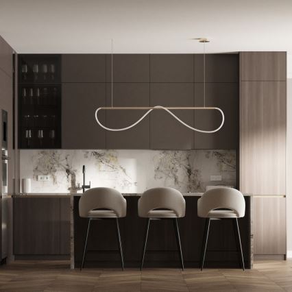 LED pendant light on cable MELECA LED/36W/230V 3000/4000/6000K 160 cm gold