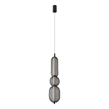 LED Pendant Light on Cable PUMA LED/15W/230V Ø 14 cm Black