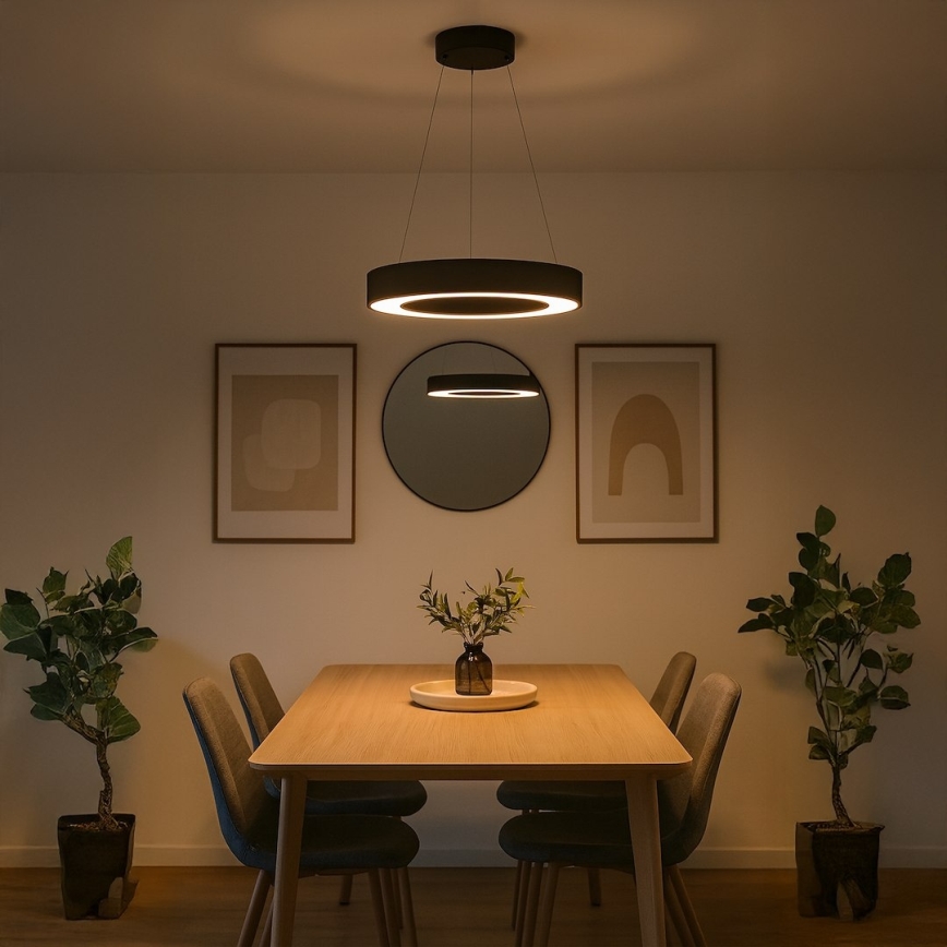 LED pendant light on cable UNION LED/40W/230V 3000/4000/6500K Ø 40 cm black