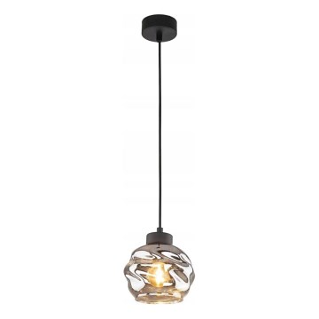 LED pendant light on cable ZULIA 1xE27/15W/230V black/smoked black