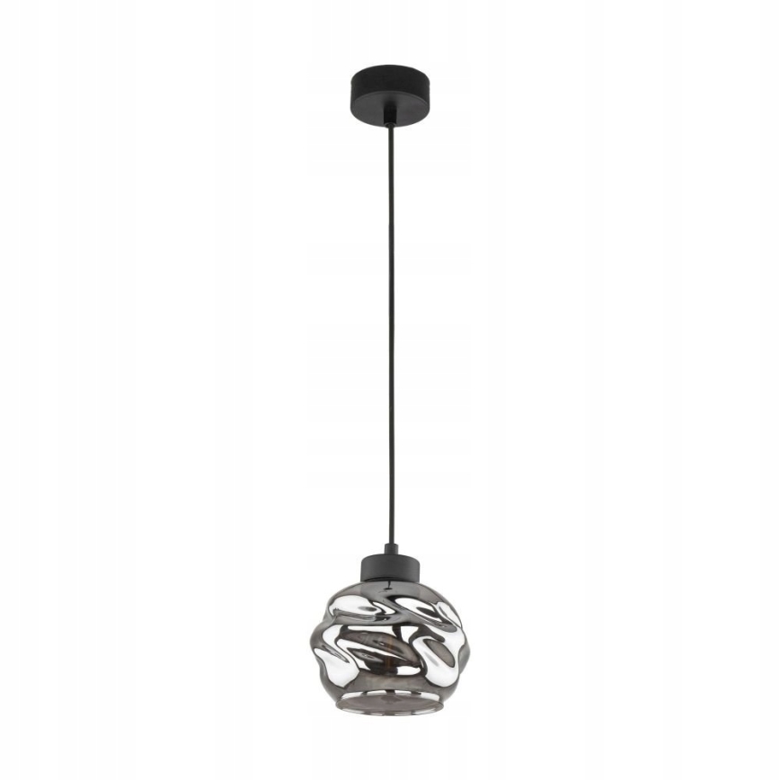 LED pendant light on cable ZULIA 1xE27/15W/230V black/smoked black
