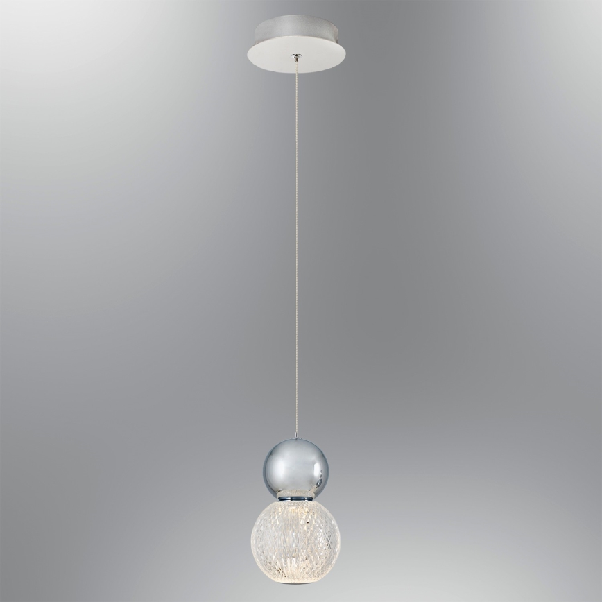 LED pendant on cable CREMONA LED/5W/230V 3000K matte chrome