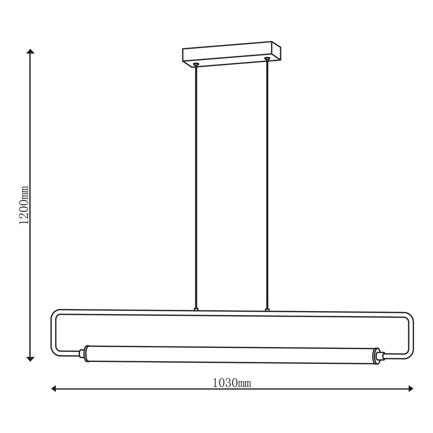 LED pendant on cable FELICJA LED/30W/230V 4000K black