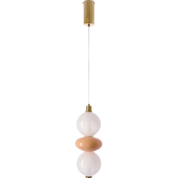 LED Pendant on Cable FLORES LED/12W/230V Gold/Orange