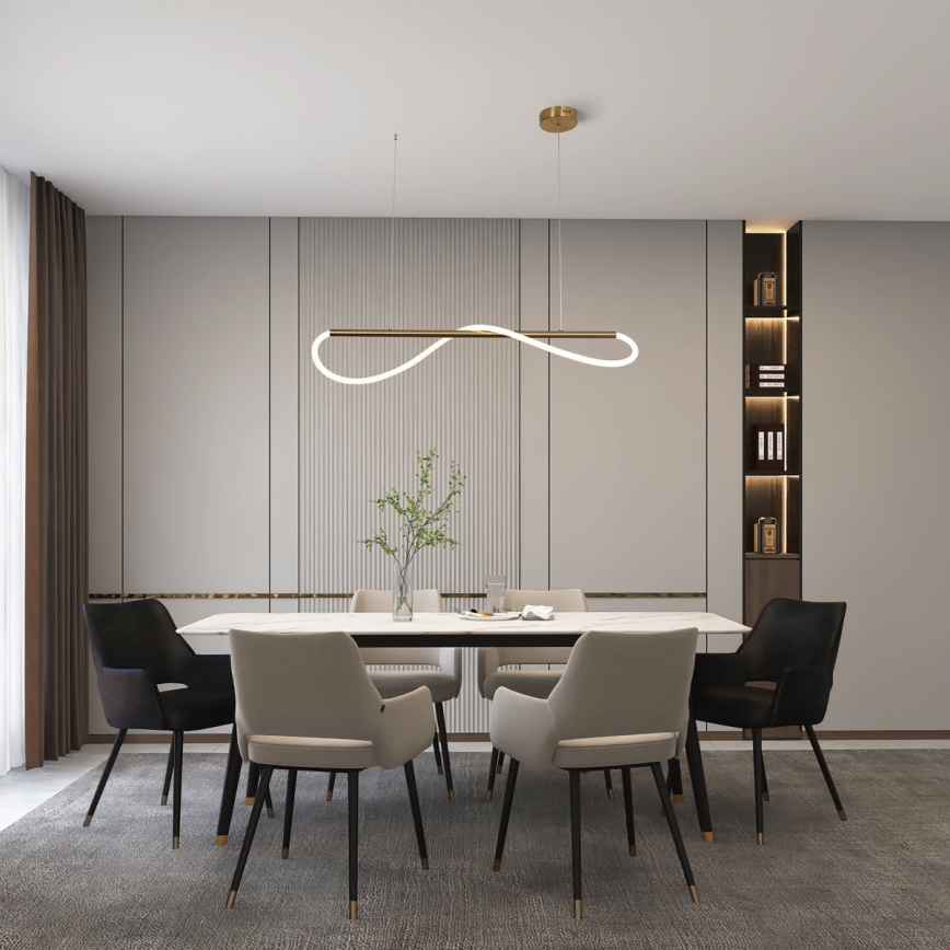 LED pendant on cable MELECA LED/24W/230V 3000/4000/6000K 100 cm gold