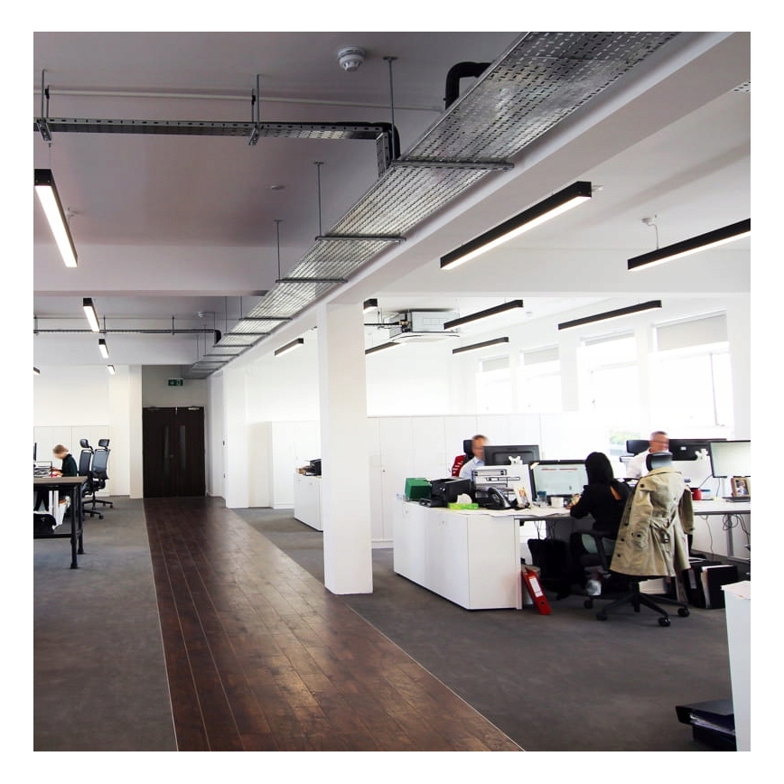 LED pendant (suspended by cable / surface-mounted) LED/44W/230V 6000K 120 cm black