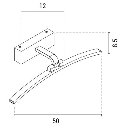 LED Picture light LED/10W/230V 4000Κ 50 cm black