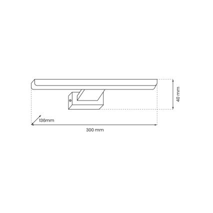 LED Picture light PINTO LED/7W/230V gold