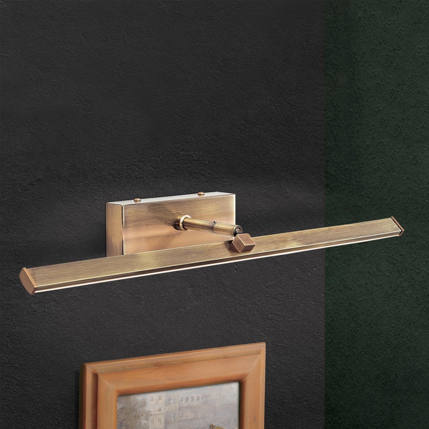 LED Picture light PUBLIO LED/10W/230V 50 cm gold/patina
