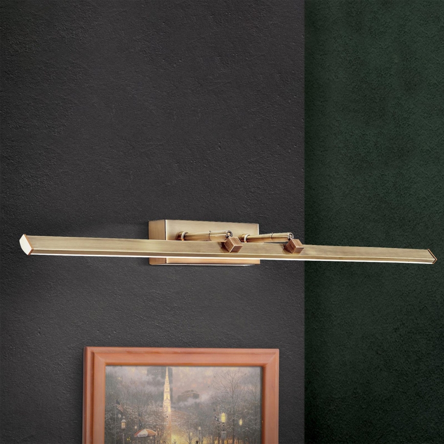 LED Picture light PUBLIO LED/15W/230V 75 cm gold/patina