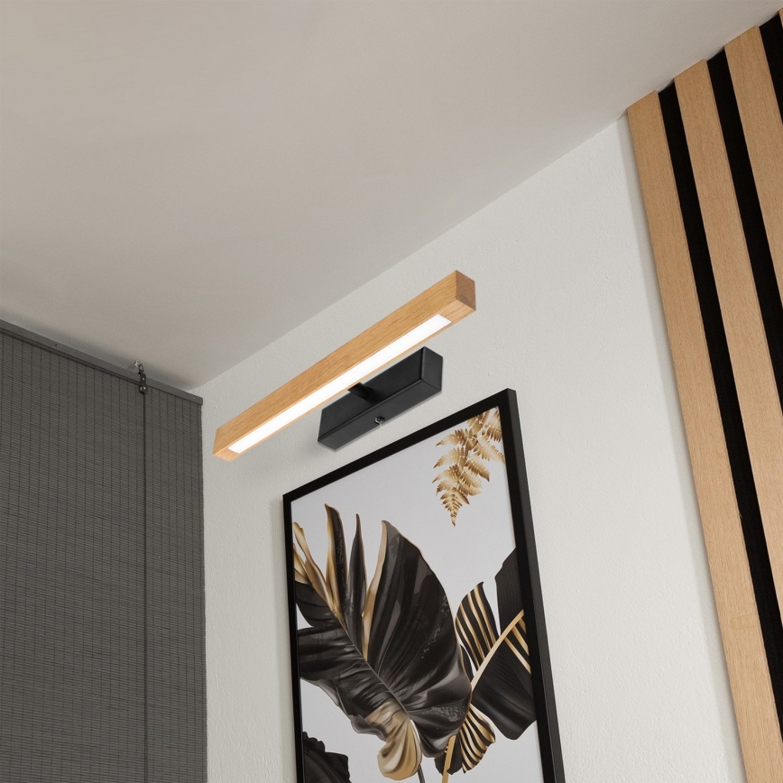 LED Picture Light VERDE LED/5.5W/230V 3000K 46 cm Oak/Black