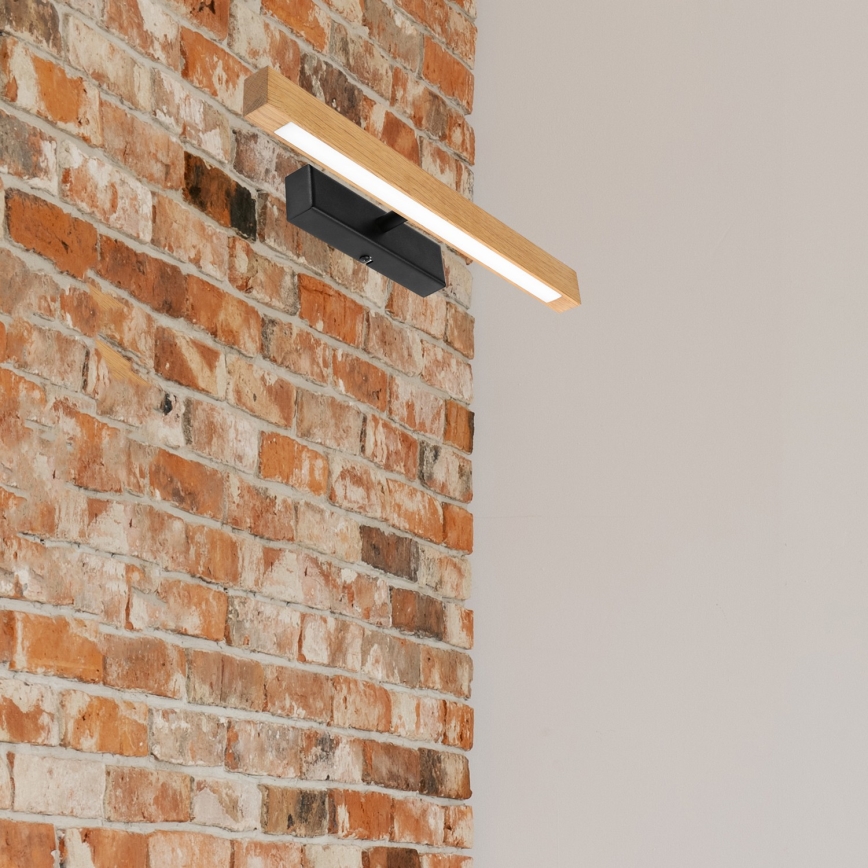 LED Picture Light VERDE LED/5.5W/230V 3000K 46 cm Oak/Black