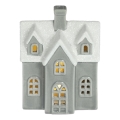 LED Porcelain decoration LED/2xLR44/warm white house grey