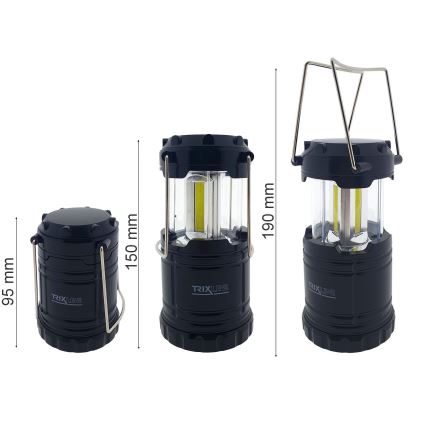 LED Portable camping lamp 3xLED/3W/3xAAA 6400K