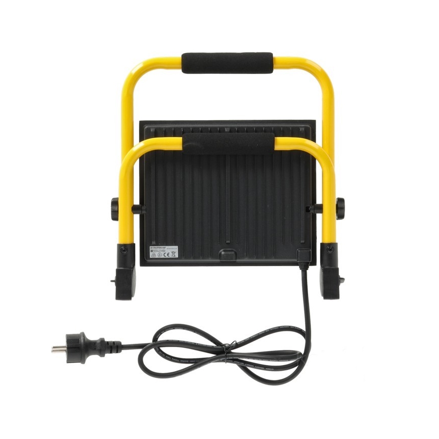 LED Portable floodlight TIGRA LED/100W/4000K IP54 black/yellow