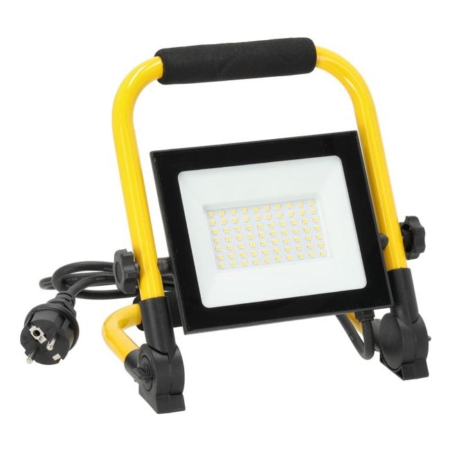 LED Portable floodlight TIGRA LED/50W/4000K IP54 black/yellow