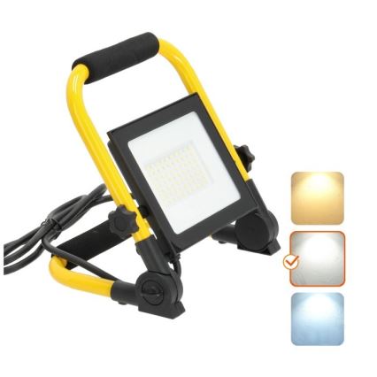 LED Portable floodlight TIGRA LED/50W/4000K IP54 black/yellow