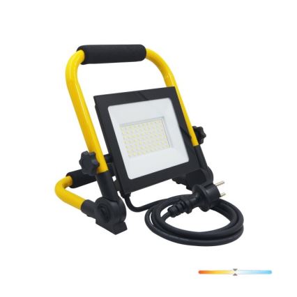 LED Portable floodlight TIGRA LED/50W/4000K IP54 black/yellow