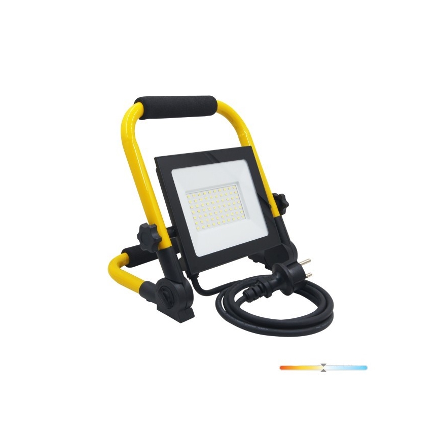 LED Portable floodlight TIGRA LED/50W/4000K IP54 black/yellow