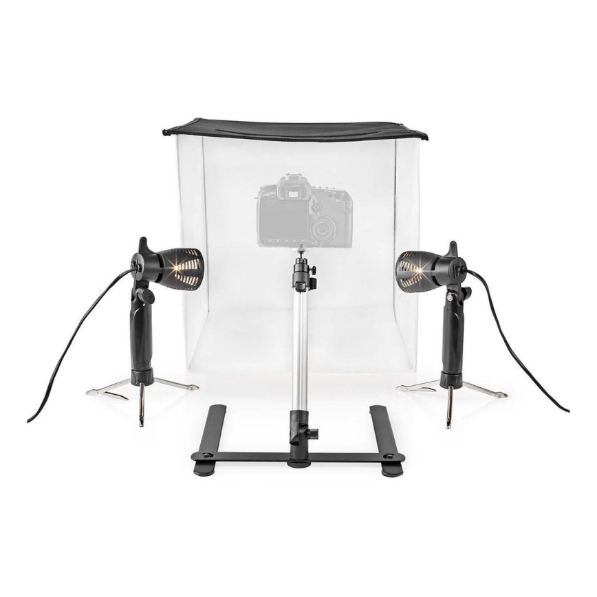 LED Portable photo studio 2xGU10/5W/230V