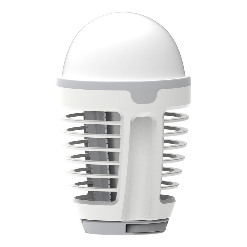 LED Portable rechargeable lamp with an insect trap LED/5W/1800 mAh IPX4 white/grey