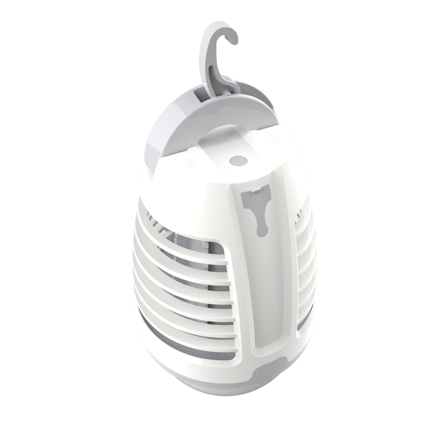 LED Portable rechargeable lamp with an insect trap LED/5W/1800 mAh IPX4 white/grey
