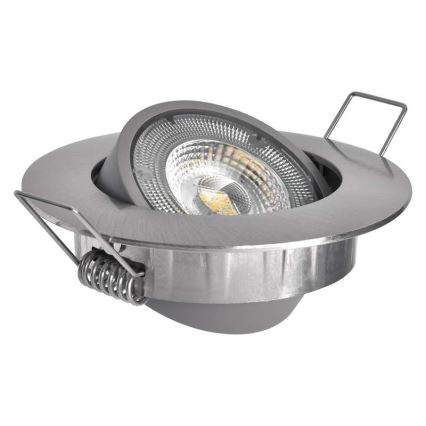 LED Recessed light LED/5W/230V 3000 K silver