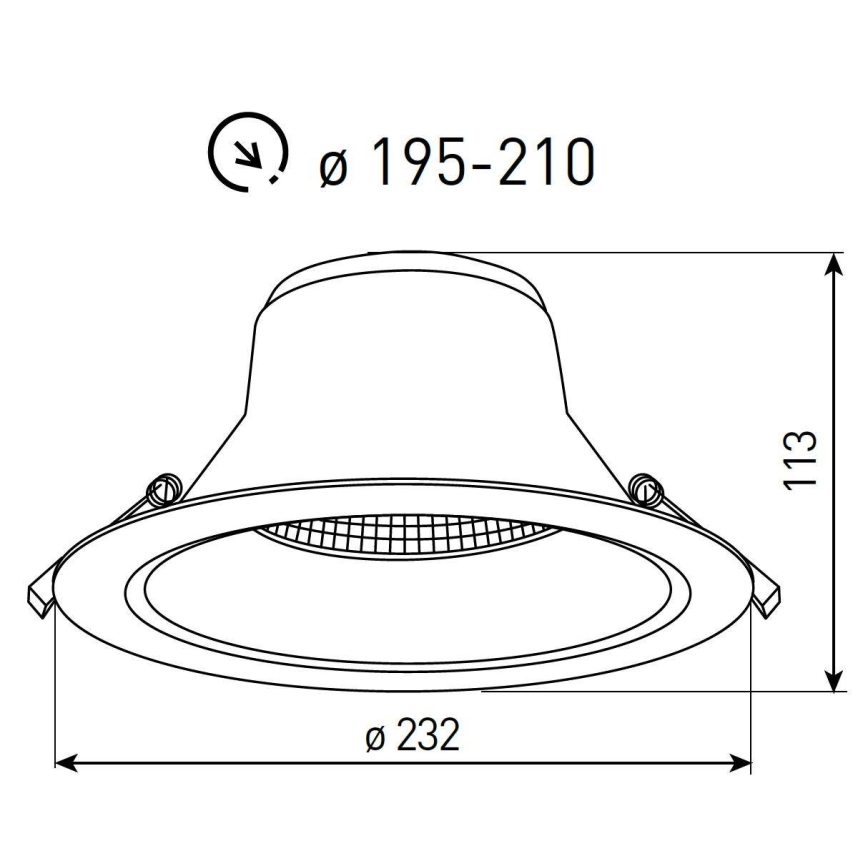LED bathroom recessed downlight NYON LED/26W/230V 3000/4000/5700K Ø 23.2 cm IP44 white