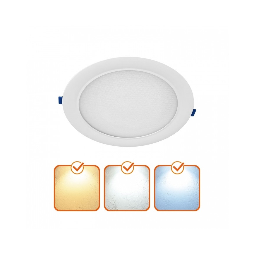 LED recessed ceiling light SIGARO LED/18W/230V 3000/4000/6500K, Ø 22 cm, white