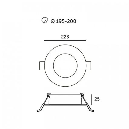 LED recessed ceiling light SIGARO LED/18W/230V 3000/4000/6500K, Ø 22 cm, white