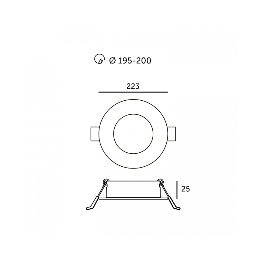 LED recessed ceiling light SIGARO LED/18W/230V 3000/4000/6500K, Ø 22 cm, white