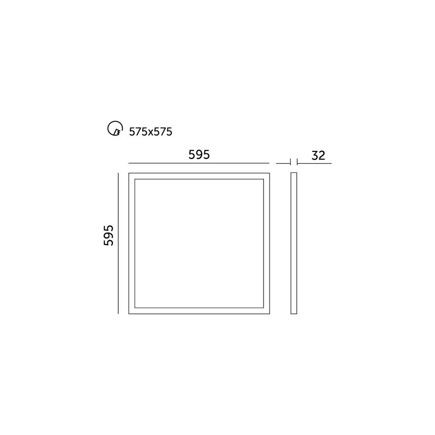 LED Recessed Ceiling Panel DAVRO LED/40W/230V 4000K 59,5x59,5 cm white