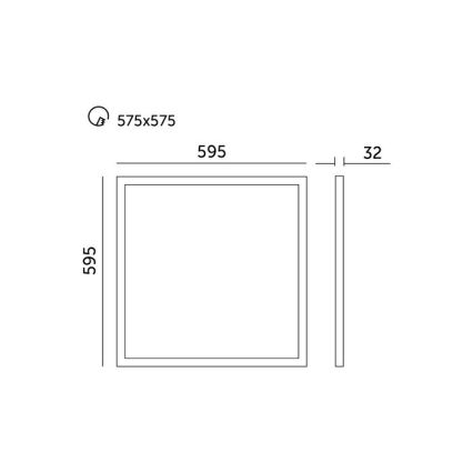 LED Recessed Ceiling Panel DAVRO LED/40W/230V 4000K UGR19 59,5x59,5 cm white