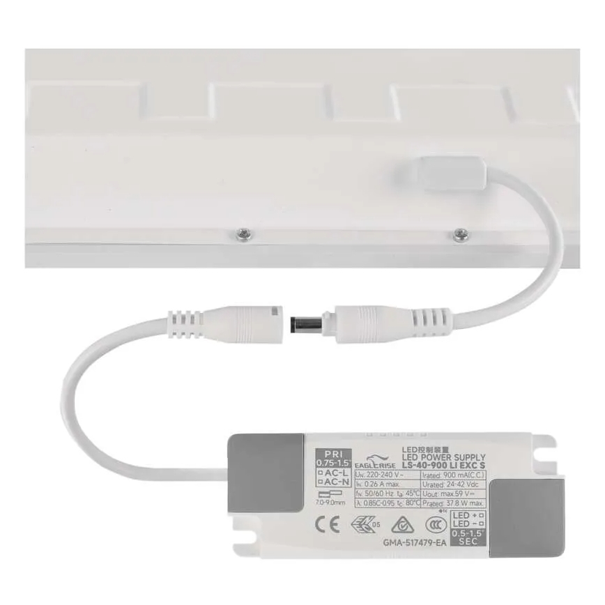 LED recessed ceiling panel DIXXO LED/36W/230V 4000K UGR19 60x60 cm white