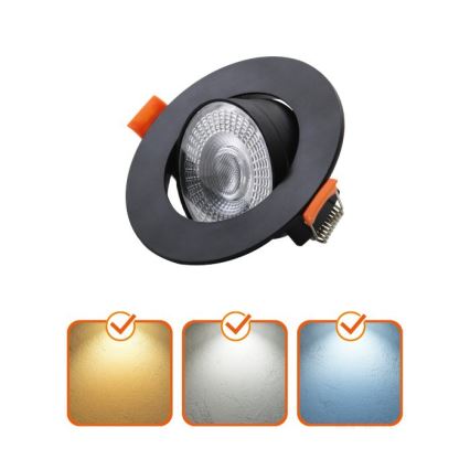 LED recessed downlight BRINO LED/3/5/7W/230V 3000/4000/6500K black