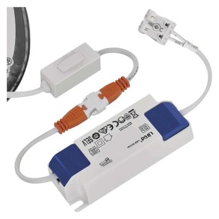 LED Recessed Downlight NEXXO LED/18W/230V 3000/3500/4000K, Silver, Ø 22.5 cm