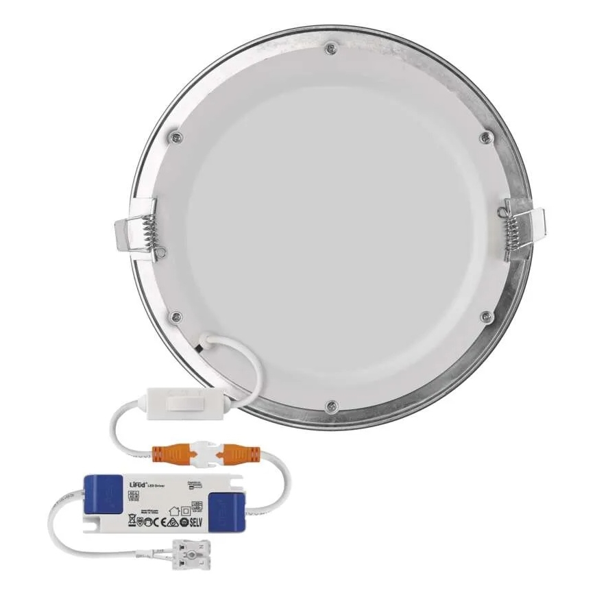 LED Recessed Downlight NEXXO LED/18W/230V 3000/3500/4000K, Silver, Ø 22.5 cm