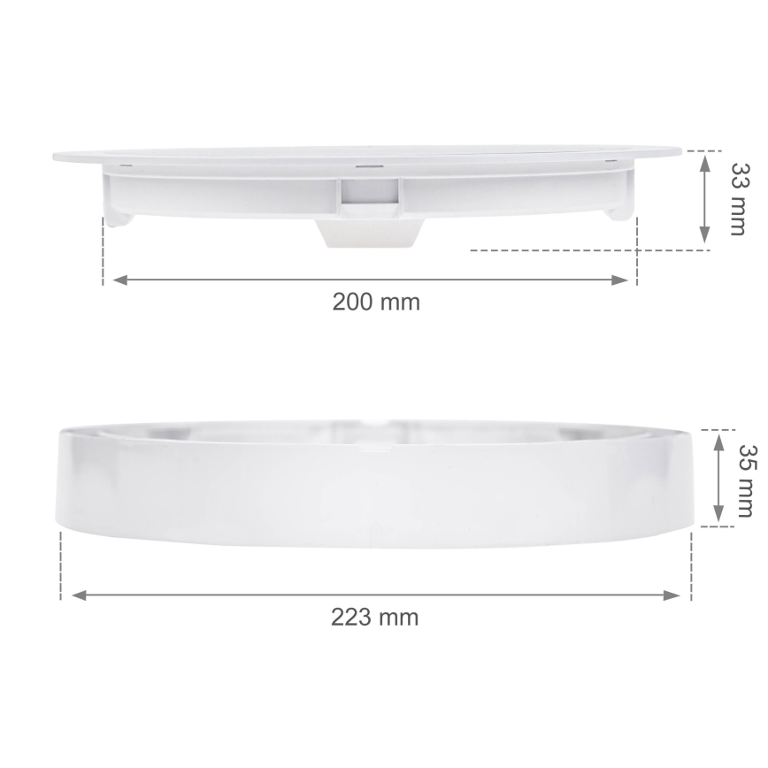 LED Recessed light ALGINE 2in1 LED/18W/230V 3000K