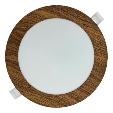 LED Recessed light CIRCLE LED/12W/230V 4200K d. 16,7 cm brown
