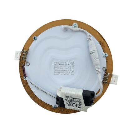 LED Recessed light CIRCLE LED/12W/230V 4200K d. 16,7 cm brown