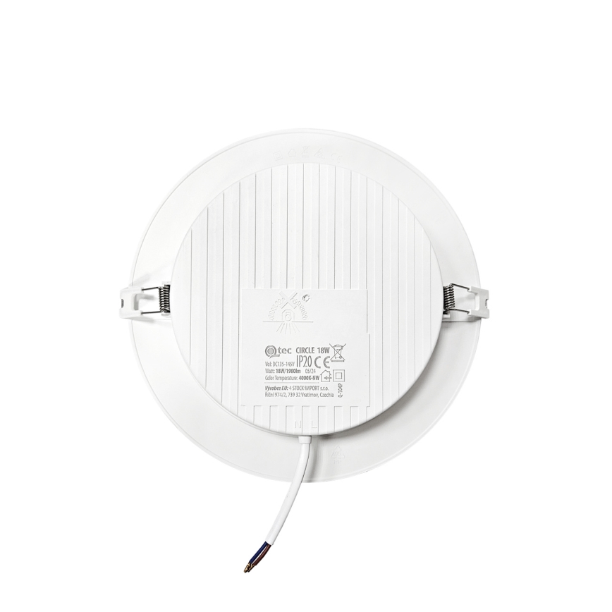 LED Recessed light CIRCLE LED/18W/230V 4000K d. 22 cm white