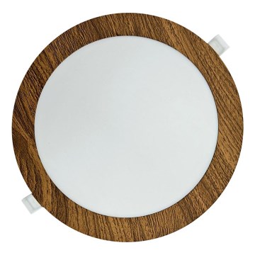 LED Recessed light CIRCLE LED/18W/230V 4200K d. 22 cm brown