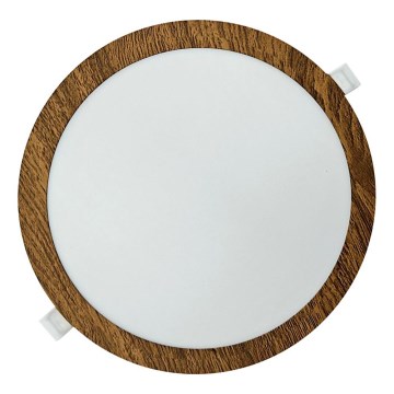 LED Recessed light CIRCLE LED/24W/230V 4200K d. 29,6 cm brown