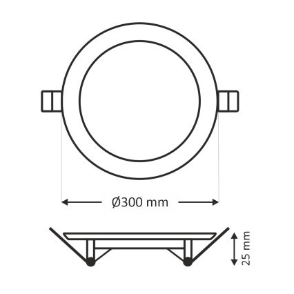 LED suspended ceiling light LED/24W/230V